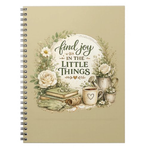 Botanical Floral Cottagecore Inspirational Design Notebook
