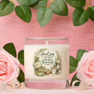 Botanical Floral Cottagecore Inspirational Design Scented Candle