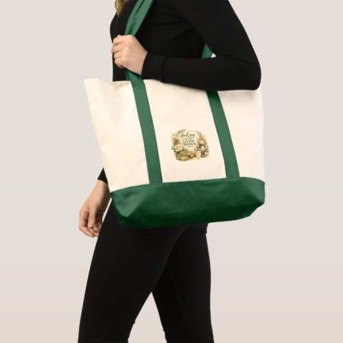 Botanical Floral Cottagecore Inspirational Design Tote Bag