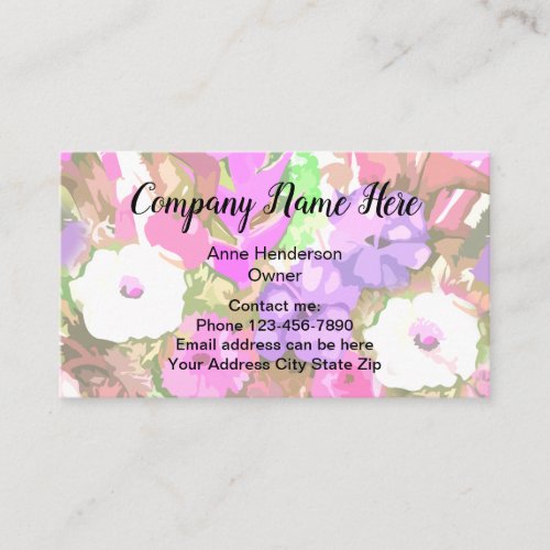 Botanical Floral Design Business Card