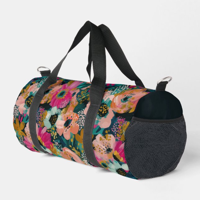 Botanical Floral  Duffle Bag (Right Corner)