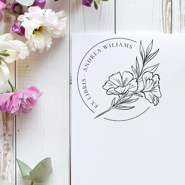 Botanical Floral From the Library Of Ex Libris Rubber Stamp (Creator Uploaded)