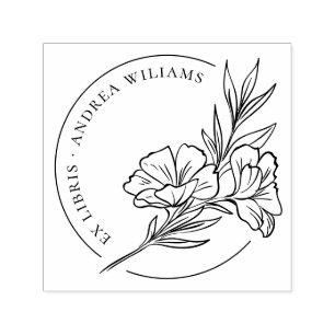 Botanical Floral From the Library Of Ex Libris Self-inking Stamp