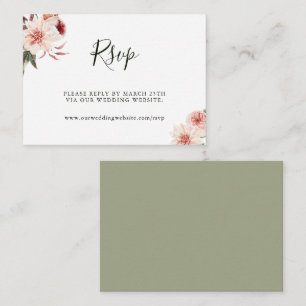 Botanical Floral Garden Wedding Website RSVP Enclosure Card