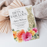 Botanical Floral Gold Dress 50th Birthday Party Invitation<br><div class="desc">Botanical Floral Gold Dress 50th Birthday Party Invitation

See matching collection in Niche and Nest Store

Many thanks</div>