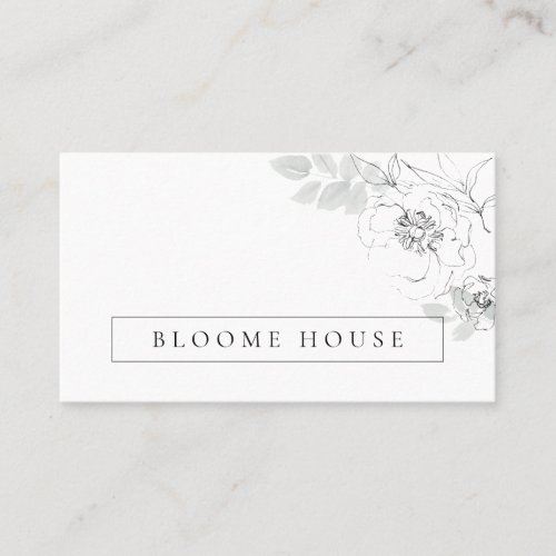 Botanical Floral Illustration Business Card