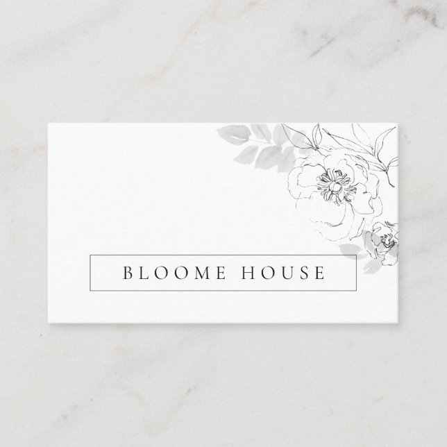 Botanical Floral Illustration Business Card (Front)