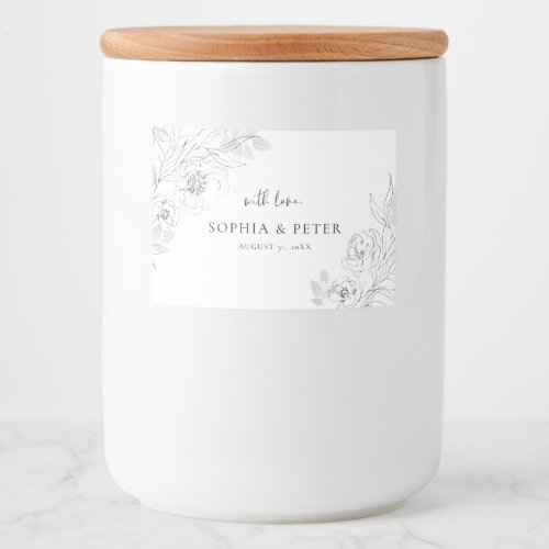 Botanical Floral Illustration Candle Label