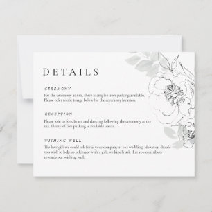 Botanical Floral Illustration Detail Card