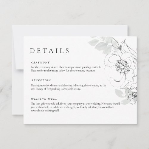 Botanical Floral Illustration Detail Card