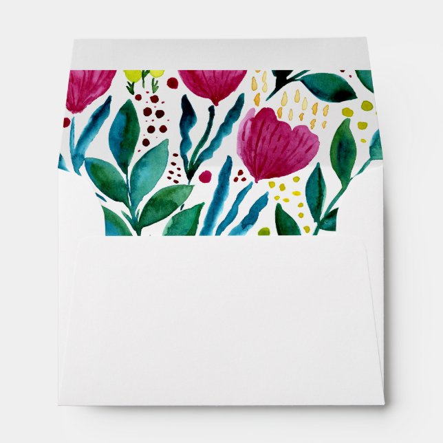 Botanical floral illustration  envelope (Back (Bottom))