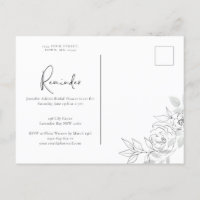 Botanical Floral Illustration reminder RSVP