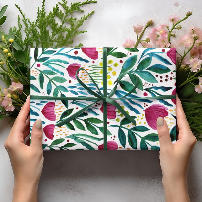 Botanical floral illustration  wrapping paper sheets (Creator Uploaded)