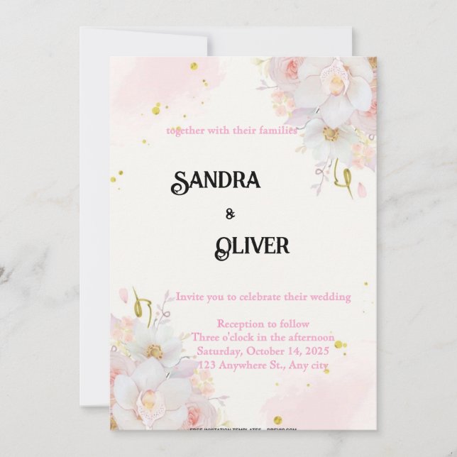 Botanical Floral Invitation (Front)