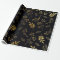 Botanical Floral Leaves Faux Gold Foil Black