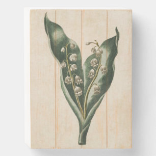 Botanical Floral Lily of the Valley Wooden Box Sign