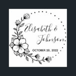 Botanical Floral Names Wedding Rubber Stamp<br><div class="desc">Botanical Floral Names Wedding rubber stamp</div>