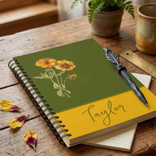 Botanical floral notebook