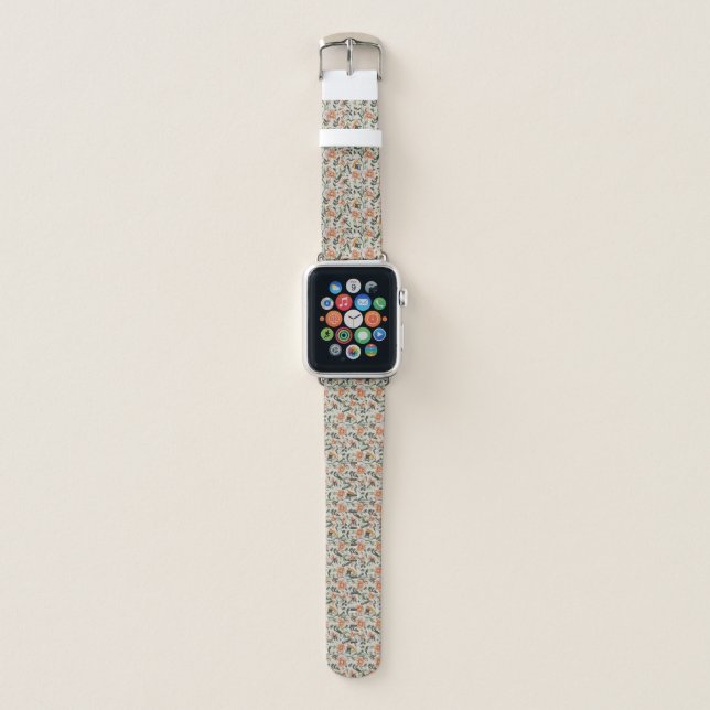 Botanical Floral Pattern Apple Watch Band (Front)