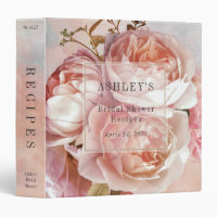 Botanical Floral Peony Bridal Shower Recipe Binder