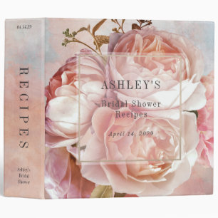 Botanical Floral Peony Bridal Shower Recipe Binder
