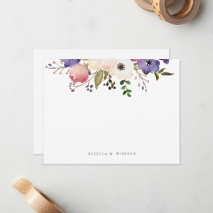 Botanical Floral Personalized Note Card