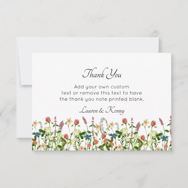 Botanical Floral Thank You Cards (Front)
