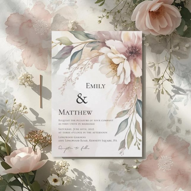 Botanical Floral Wedding Invitation (Creator Uploaded)