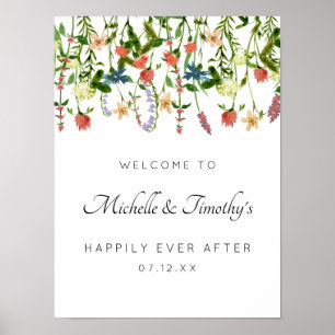 Botanical Floral Wedding Sign