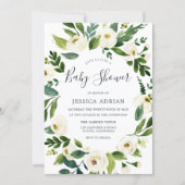 Botanical Floral Wreath Baby Shower Invitation (Front)