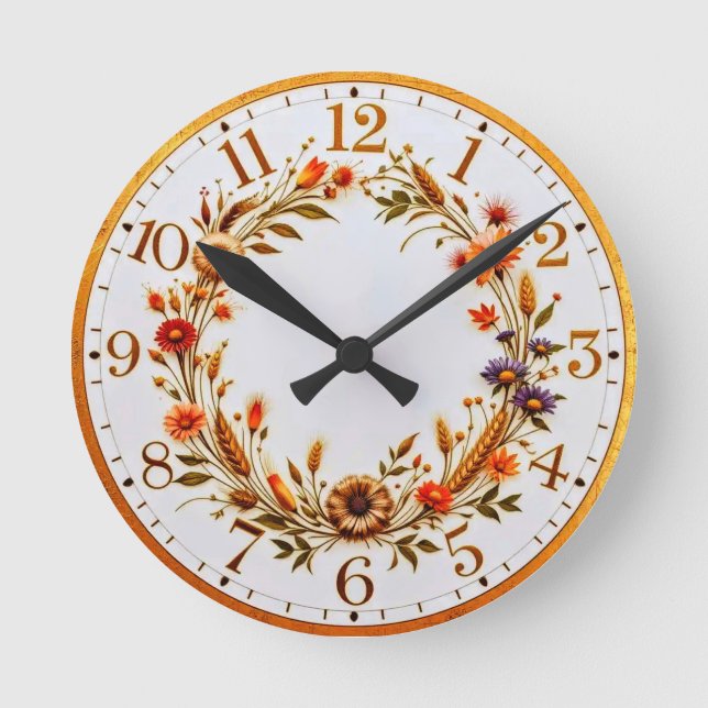 Botanical Flower Clock (Front)
