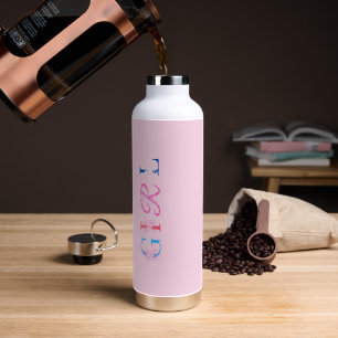 Botanical Flower Girly Water Bottle