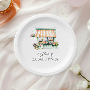 Botanical Flower Market Bridal Shower Tableware Paper Plates