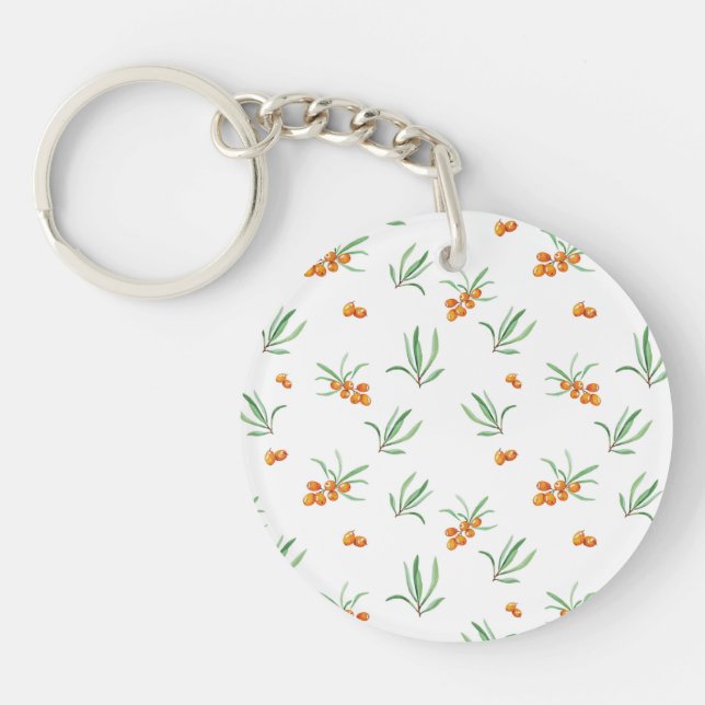  Botanical Flower Spring Floral Acrylic Keychain (Front)
