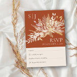 Botanical Foliage Terracotta Monogram Wedding RSVP Card<br><div class="desc">Botanical wedding rsvp card monogrammed with the bride and groom initials and your custom response date. Watercolor foliage design in a duet of terracotta and cream, to complement your wedding color theme. This bouquet of cascading leaves and foliage is in shades of rust cinnamon cream almond yellow and gold. Elegant,...</div>