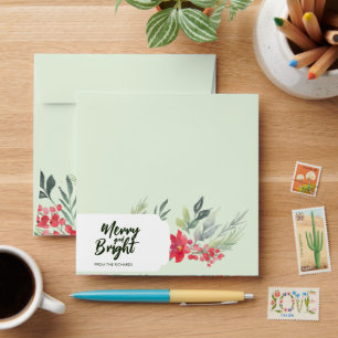 Botanical Foliage-themed Christmas Dinner Party  Envelope