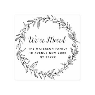 botanical foliage We've moved new address Rubber Stamp