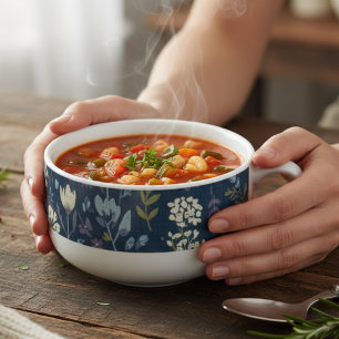 Botanical Folk Art – Cozy Housewarming Gift Soup Mug