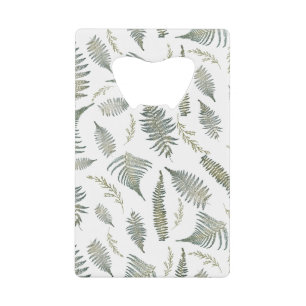 Botanical Forest Ferns Pattern 1.0 Credit Card Bottle Opener