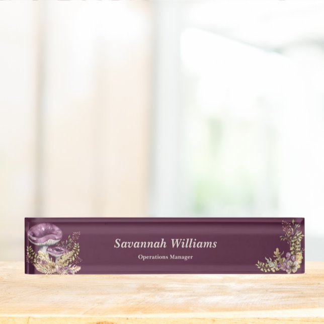 Botanical Forest Personalized Desk Nameplate (Creator Uploaded)