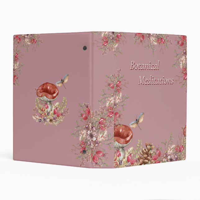 Botanical Forest Spiral Notebook Mini Binder (Background)