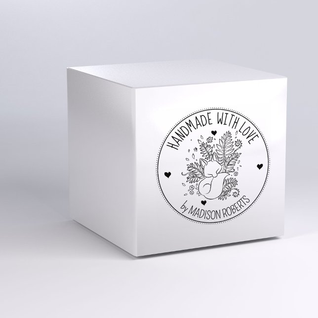 Botanical Fox, Custom Handmade With Love,   Rubber Stamp (Creator Uploaded)