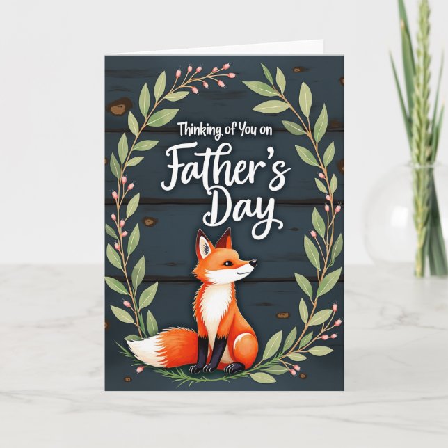 Botanical Fox Fathers Day Card (Front)