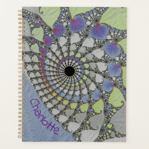  Botanical Fractal Art Personalized Spiral Planner