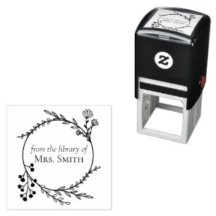 Botanical Frame From the Library Of Self-inking Stamp