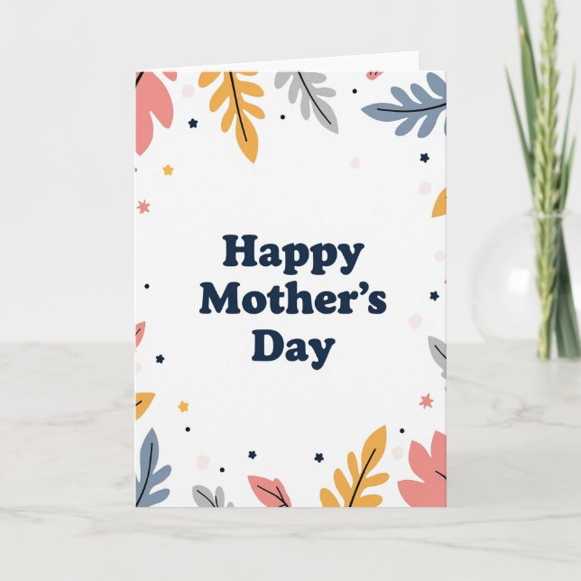 Botanical Frame Mothers Day Card (Front)