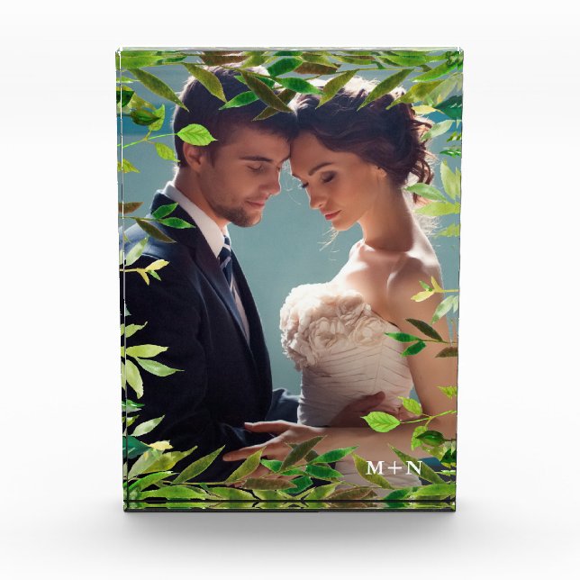 Botanical Frame with Photo and Monogram (Front)