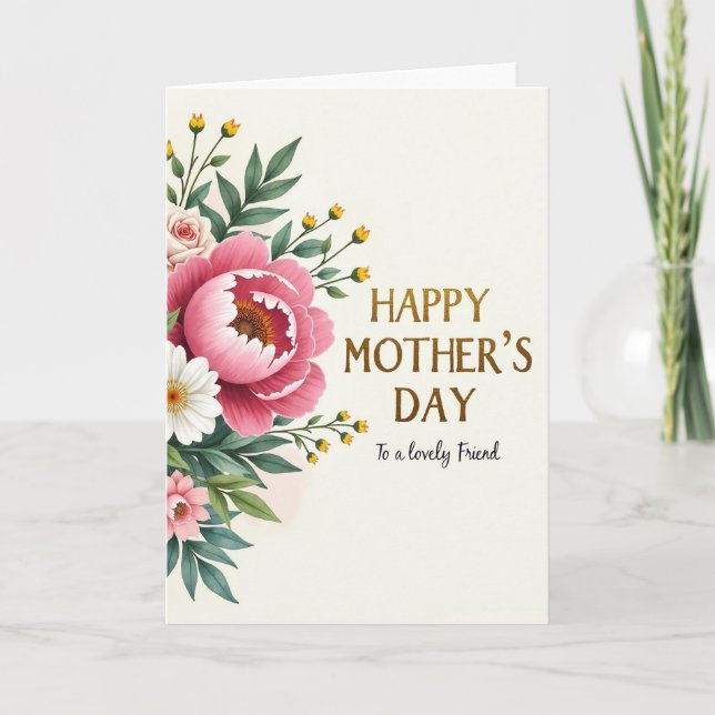 Botanical Friend Mothers Day Card (Front)