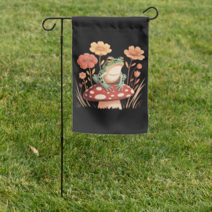 Botanical Frog Lovers Gifts Floral Flower Nature Garden Flag