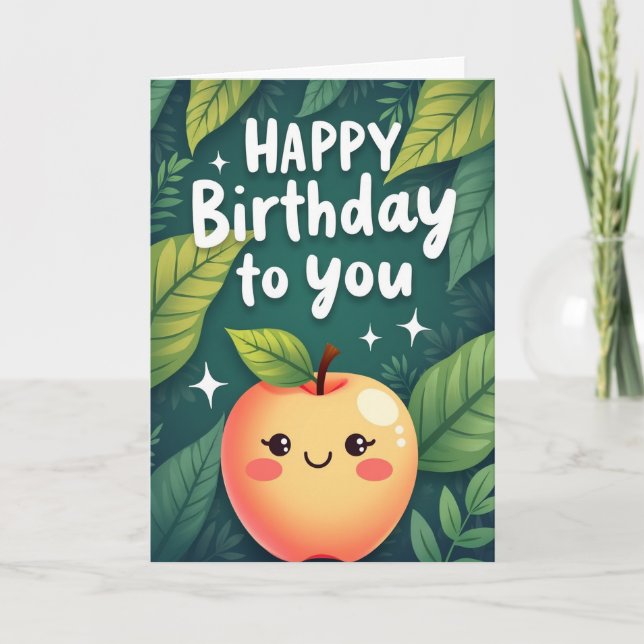 Botanical Fruit Birthday Card (Front)